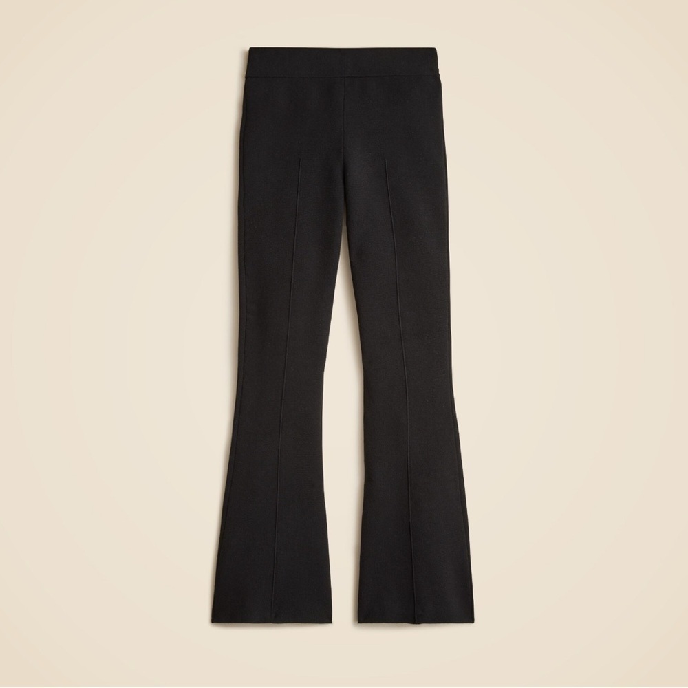 NWT JCrew Slim Flare Black Sweater Pants Sweater Leggings Sweatpants Knit petite